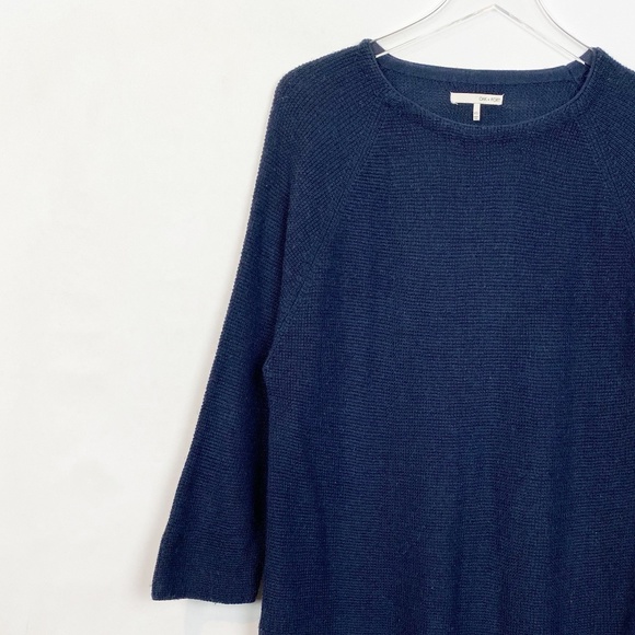 OAK + FORT Navy  Oversized Wool Blend Pullover XS - Picture 4 of 7